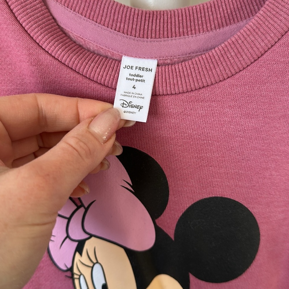 Joe Fresh x Disney Minnie Mouse Sweatshirt Dress 4T - Picture 3 of 9